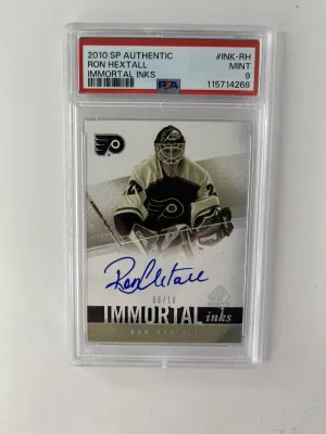 2010 SP Authentic Immortal Ink RON HEXTALL /10 front