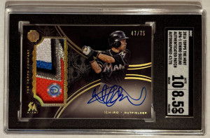 Ichiro Suzuki 2016 Topps The Mint APA-1 Patch Auto /75 front