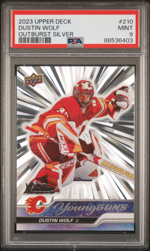 2023 Upper Deck Dustin Wolf Outburst front