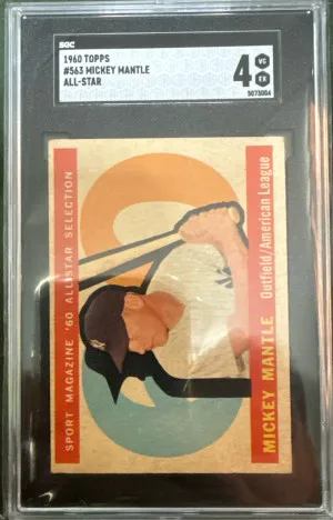 1960 Topps Mickey Mantle #563 All-Star front