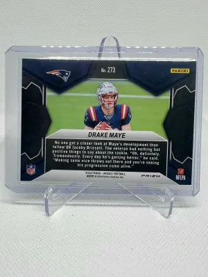 2024 Panini Mosaic - NFL Debut Drake Maye #273 Reactive Yellow Mosaic Prizm (RC) back