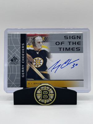 Gerry Cheevers| 22-23 UD SPA| Sign Of The Times back
