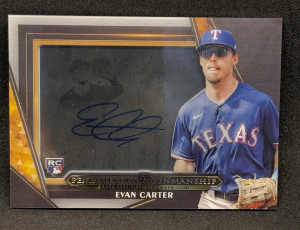 Evan Carter 2024 Topps Pentamerous Penmanship #PP-EC Auto /25 Rookie (RC) front