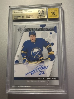 2022/23 SP Authentic Future Watch Auto Jack Quinn /999 BGS 9.5 Gem Mint Auto 10 front