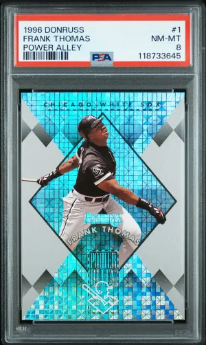 1996 Donruss Power Alley Frank Thomas PSA 8 /5000 front