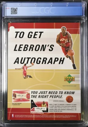2003 Upper Deck LEBRON JAMES Newsstand Magazine Rookie Graded CGC 9.4 back