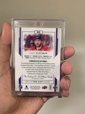 ALEX  OVECHKIN 2017-18 UD THE CUP #85 GOLD AUTO 6/12  Capitals back