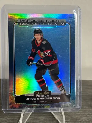 22-23 OPC Jake Sanderson Aquamarine Rookie /149 front
