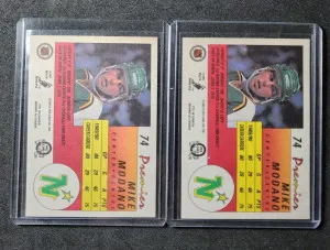 Mike Modano O-Pee-Chee Premier Rookie 2 Card Lot back