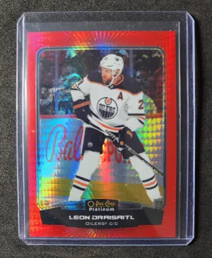 Leon Draisaitl /80 Red Prism Preview front