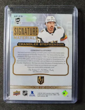 Chandler Stephenson /99 Signature Materials Auto back