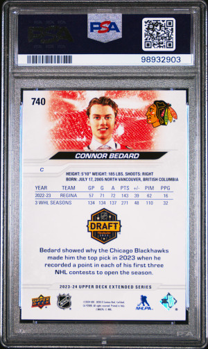 2023 Upper Deck Connor Bedard back