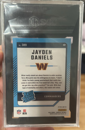 2024 Donruss Pink Optic Preview Jayden Daniels back