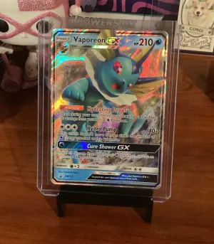 Sun And Moon Black Star Promo Vaporeon GX SM172 front