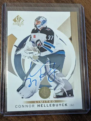 2024-25 SP Authentic Limited Auto Connor Hellebuyck FCH7 front