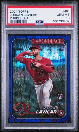 2024 Topps Jordan Lawlar Purple Foil front