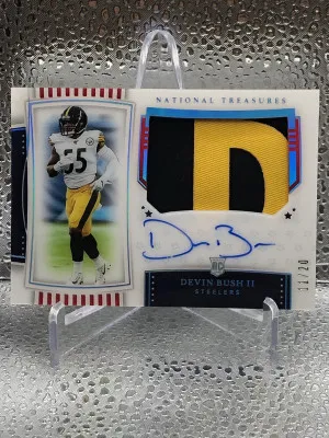 2019 Panini National Treasures No.204 Devin Bush RPA Numbered 11/20 front