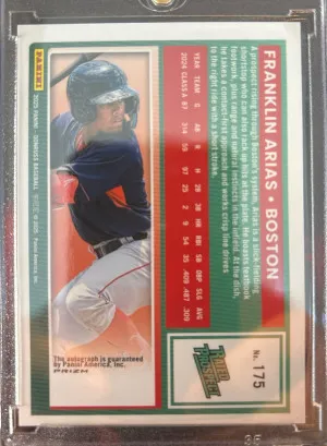 2025 Donruss Optic Holo Franklin Arias Auto back