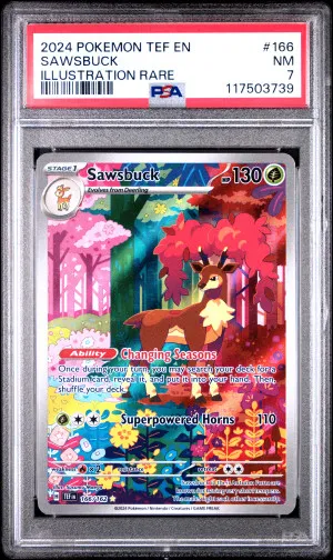 2024 Pokemon Tef En-Temporal Forces Sawsbuck Illustration Rare front