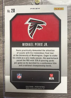 2024 Prizm Green Wave Michael Penix Jr. back