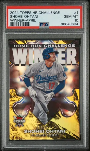 2024 Topps Home Run Challenge Winners Shohei Ohtani Winner-April 316/394 front