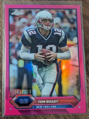 TOM BRADY /399 2023 Topps Chrome Composite  PINK REFRACTOR   PATRIOTS front