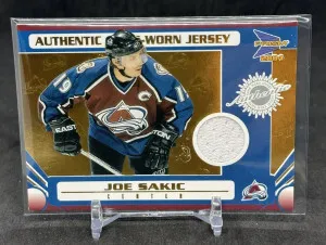 Joe Sakic 2003-04 Pacific Prism Game-Worn Jersey /935 #112 Avalanche front