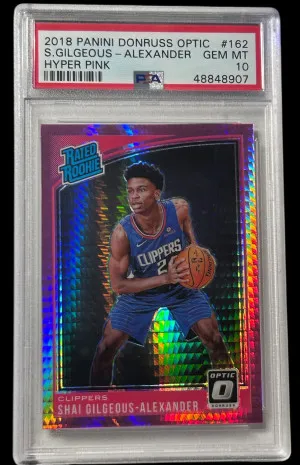 2018 Panini Donruss Optic Rookie Shai Gilgeous-Alexander Hyper Pink PSA 10 💎 front