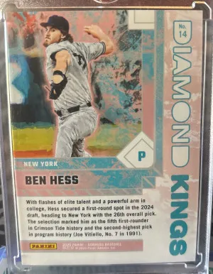 2025 Donruss Diamond Kings SP Ben Hess back