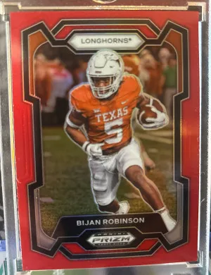 2024 Prizm DP Red Prizm Bijan Robinson /299 front