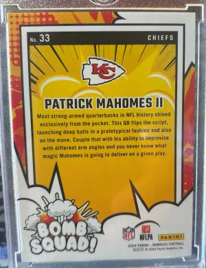 2024 Donruss Bomb Squad Patrick Mahomes back