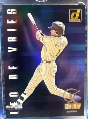 2025 Donruss Hit List CASE HIT Leo De Vries RC front