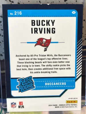 2024 Donruss Optic Pink Refractor Bucky Irving back