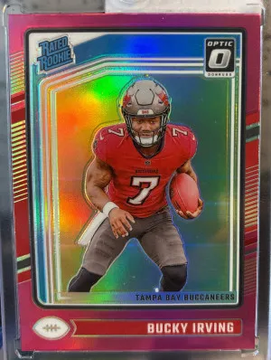 2024 Donruss Optic Pink Refractor Bucky Irving front
