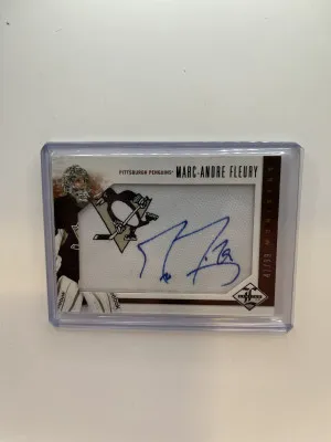 2012-13 Panini Limited Marc-Andre Fleury Monikers Patch Signatures M-MF /99 AUTO front