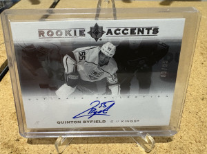 Quinton Byfield Rookie Accents Auto front