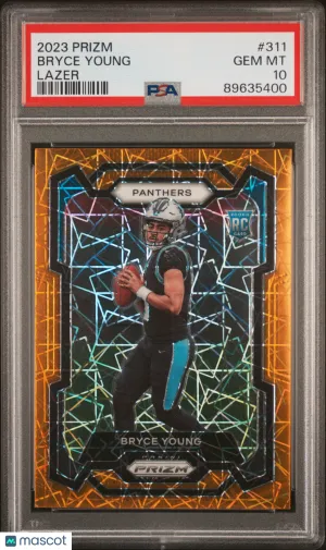 2023 Panini Prizm Bryce Young #311 Lazer PSA 10 POP 1133 front