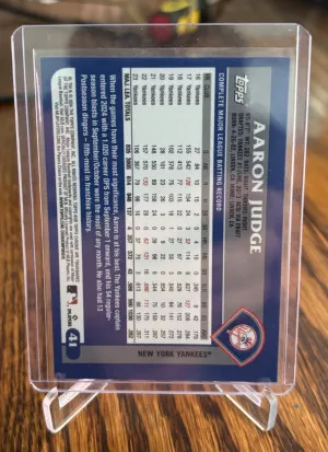 2024 Topps Chrome X Lids Aaron Judge Gold Refractor Parallel /50 Mitchell & Ness back