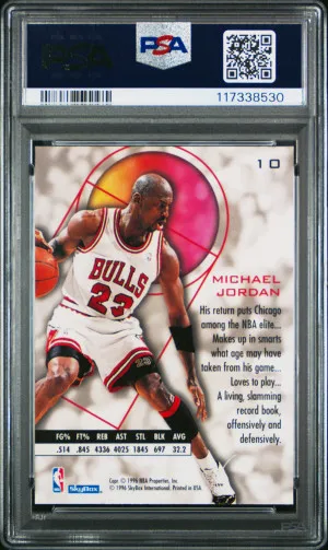 1995 Skybox E-Xl Michael Jordan back