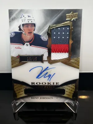 2022-23 Premier Rookie Auto Patch /35- Kent Johnson front