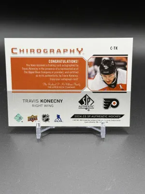2024-25 SP Authentic Travis Konecny Chirography Auto #C-TK back