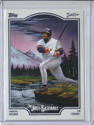 2025 Topps x Bob Ross: Joy of Baseball Cecil Fielder #57 front