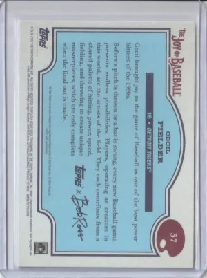 2025 Topps x Bob Ross: Joy of Baseball Cecil Fielder #57 back