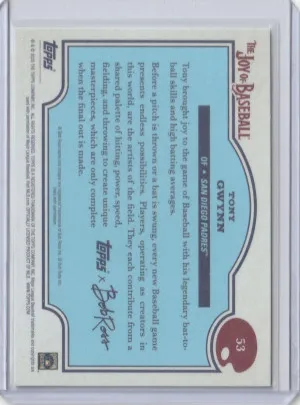 2025 Topps x Bob Ross: Joy of Baseball Tony Gwynn #53 back