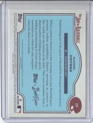 2025 Topps x Bob Ross: Joy of Baseball Rafael Devers #29 back
