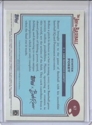2025 Topps x Bob Ross: Joy of Baseball Buster Posey #67 back