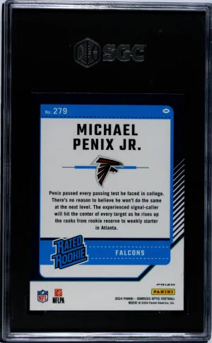 2024 Donruss Optic Michael Penix JR. #279 Stars Prizm SGC 9.5 back