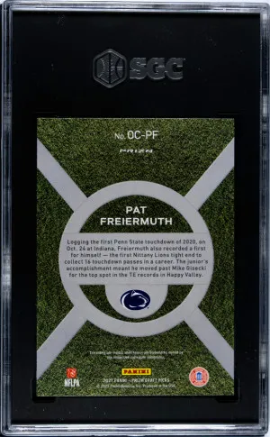 2021 Panini Prizm Draft Picks Pat Freiermuth #OC-PF On Campus SGC 9 back