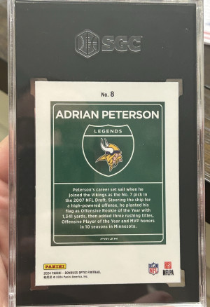 2024 Optic Downtown Adrian Peterson Sgc 10 back