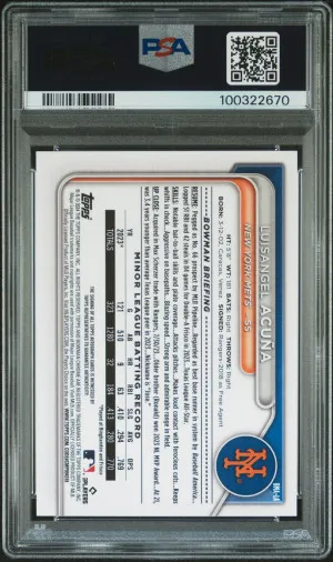 2024 Bowman Mega Box Chrome Prospect Auto Luisangel Acuna back